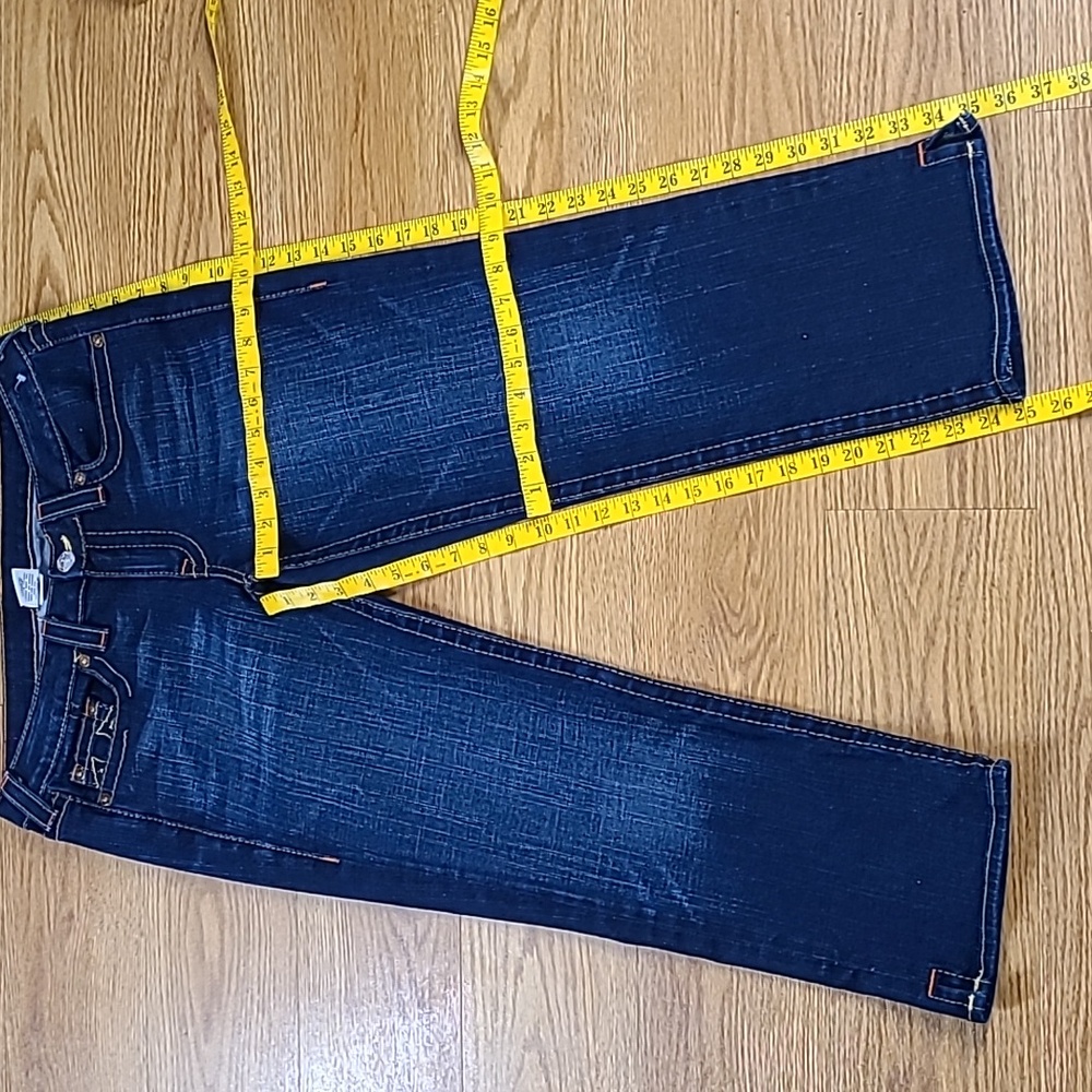 TRUE RELIGION VITAGE 32x25 WOMENS GIRLS STRIGHT DENIM DARK WASH KATE JEANS - Picture 3 of 8